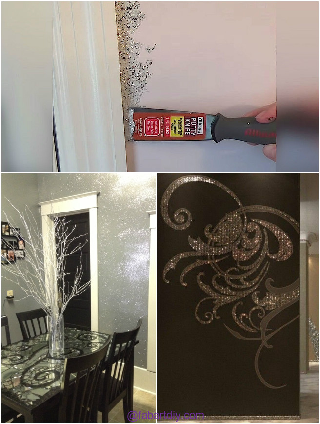 DIY Glitter Wall With Mod Podge (Video)